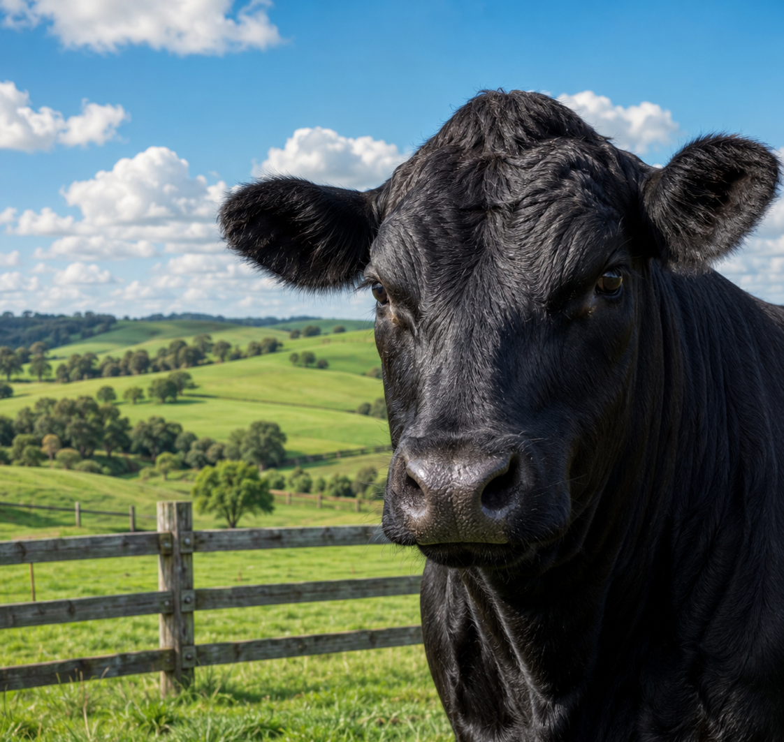 Angus steer — Bluegrass Pastoral, Phillip Island